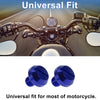 Motorcycle Mirror Hole Plugs Left Hand M8x1.25 Screws Blue