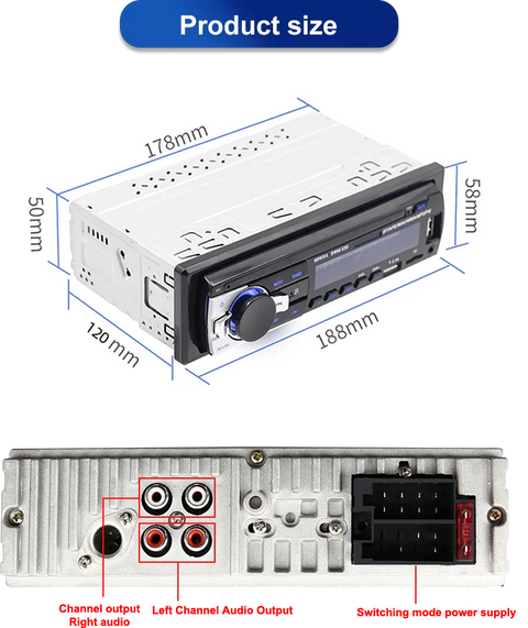 Toyota Hilux Bluetooth Music Car Radio 1 Din Stereo MP3 Player (1998-2004)