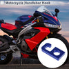 Square Aluminum Alloy Motorcycle Hanging Hook 1 Set Blue 74mm Length