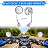 Motorcycle Rear View Mirror Round Shape Handlebar Mirror Chrome Silver Tone