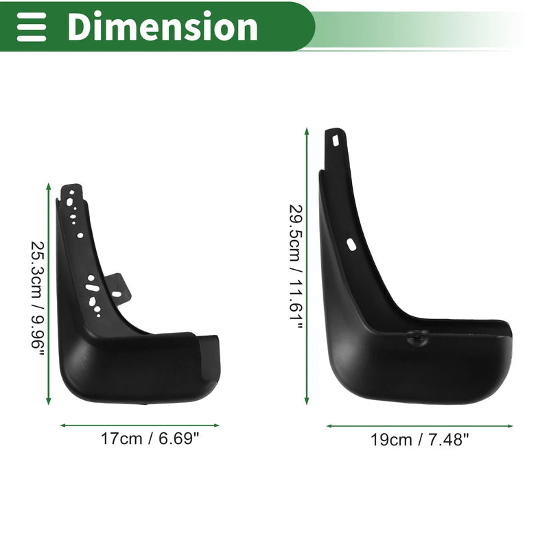 Hyundai Verna (2010-2014) with Mount Accessories Mud Flaps Splash Guards