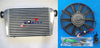 450X300X70mm Inlet / Outlet 76mm 3" Tube FMIC Aluminum Intercooler & Fan