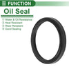 Make Model Oil Seal 50x58.6x5.3mm NBR Rubber Black 5 Pcs