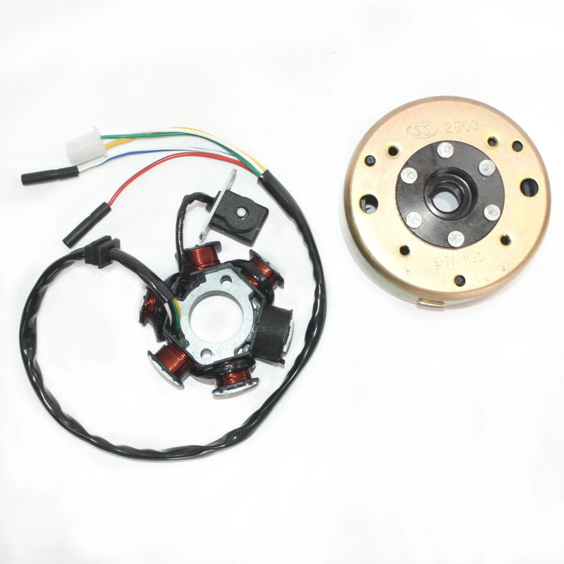 GY6 125cc 150cc ATV Scooter 6 Pole Magneto Stator & Flywheel