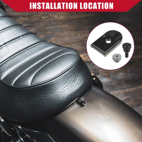 Harley Davidson Dyna Seat Bolt Screw with Cover Nut Set (2006–2017)