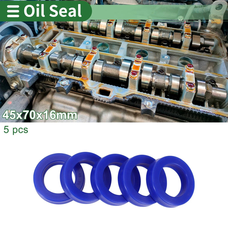 Oil Seal 45x70x16mm 5 Pcs Seal Ring Rotary Shaft Seal TPU Blue