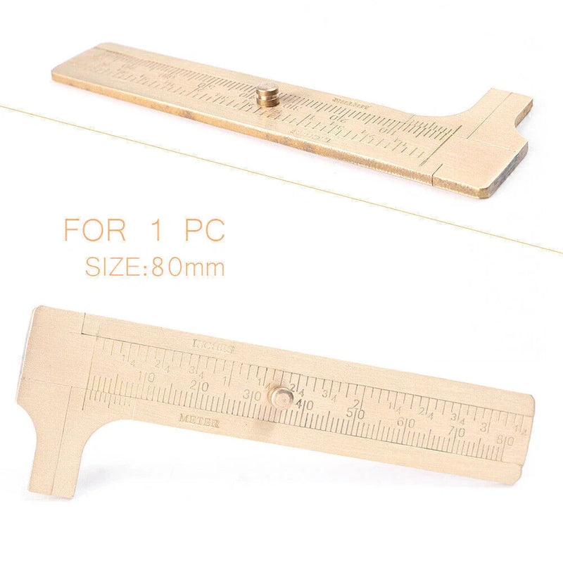 Precision Measurement 80mm Mini Brass Sliding Gauge Vernier Caliper