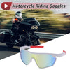 Motorcycle 1 Pc Motorcycle Riding Goggles Gold Tone Lens White Frame PC Sunglasses