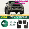 Toyota Hilux Revo 4x4 2 x Mud Flap Splash Guards Front & Rear (2015–2023)