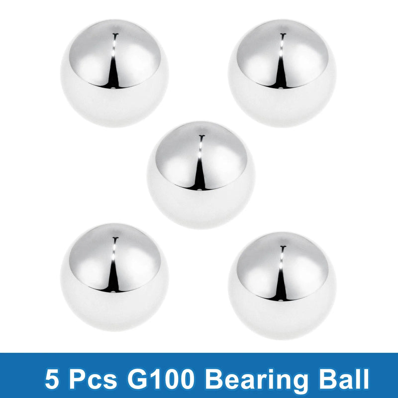 Bearing 20.0mm Ball Bearing Steel G100 Precision Silver Tone 5 Pcs