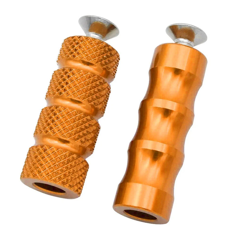 Universal Motorcycle - Gear Shift Brake Lever Pedal Orange 6mm Foot Pegs