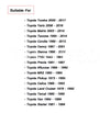 Toyota Tundra, Camry, 4Runner, Tercel, Celica Black Window Crank Handle (2000-2023)
