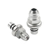 Ford Mustang Silver Straight Fuel Rail Fitting Adapter Kit (1986-1998)