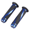 Motorcycle Handle Bars Black & Blue 7/8" Gel Rubber Hand Grips