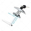 Trailer Caravan Toolbox Chrome Rear Fixing T Handle Lock w/ Key