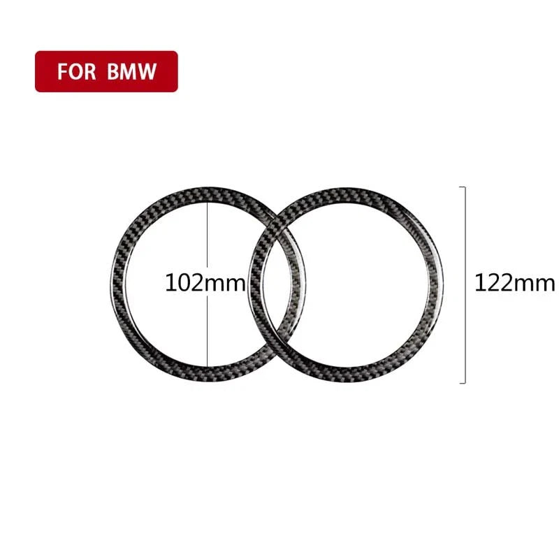 BMW 3 Series 2008-2011 2pcs Carbon Fiber Door Speaker Ring Cover Trim fit