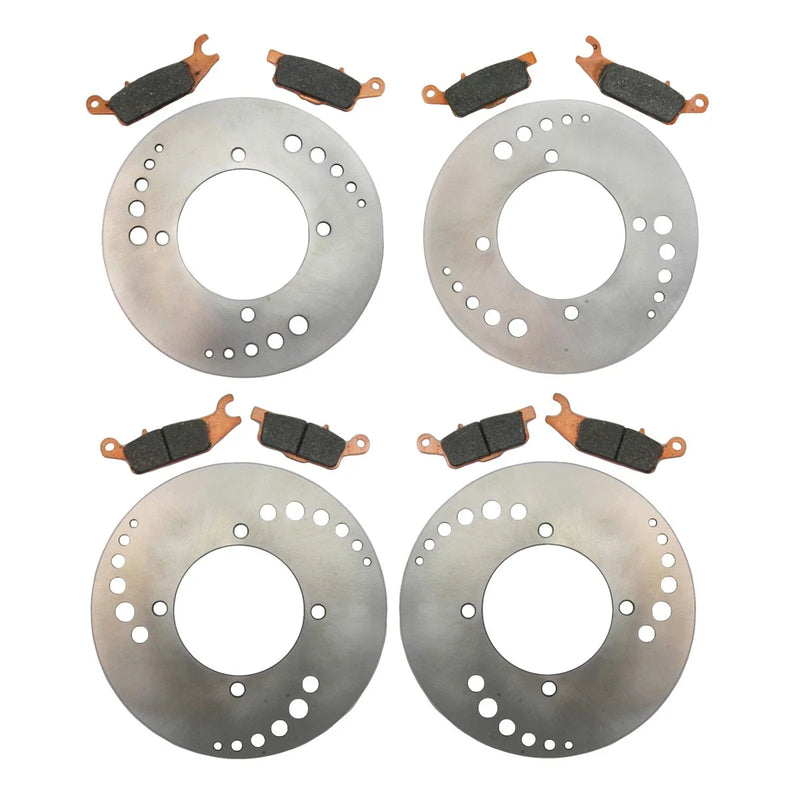 Yamaha Grizzly 550 Front/Rear Brake Rotors & Semi-Metallic Pads (2009–2014)
