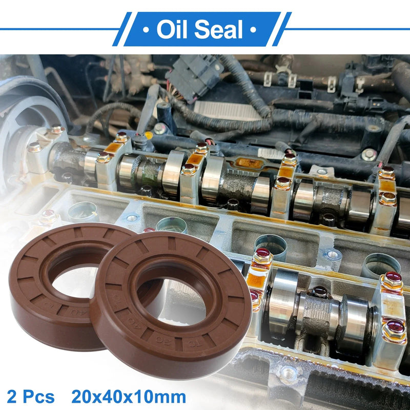 Make Model Oil Seal 20x40x10mm Brown 2 x Seal Ring