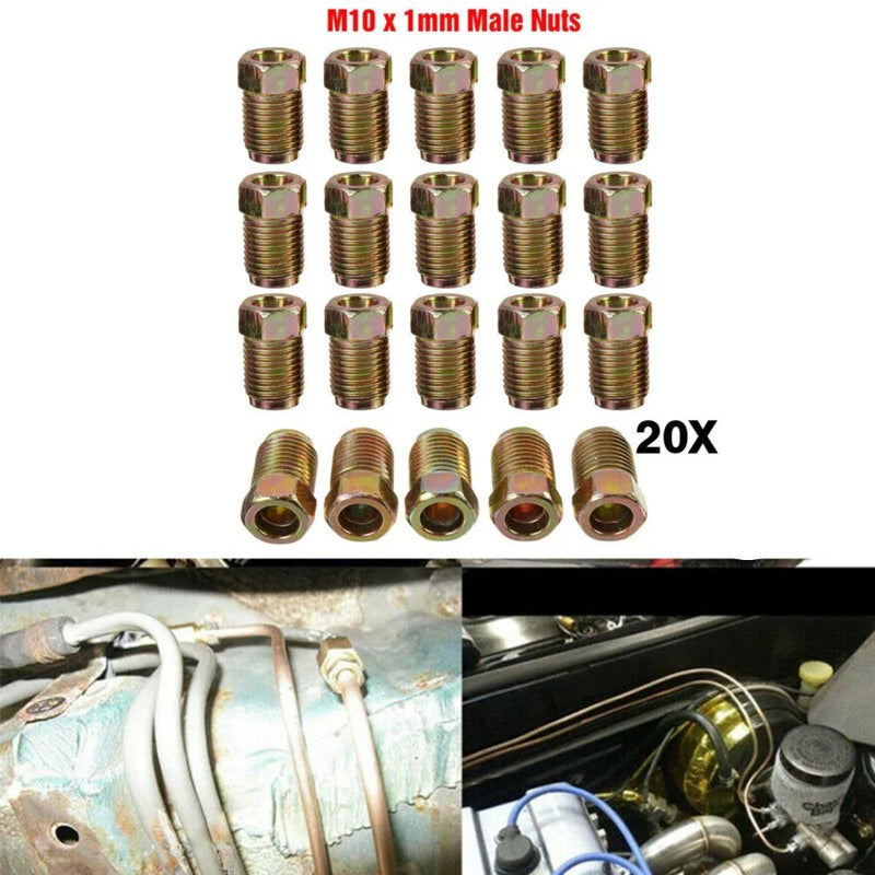 3 / 16 Brake Line Copper Brake Pipe 10mm X1mm Metric Male Tube Nuts