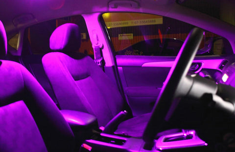 Nissan Navara Double Cab Purple LED Interior Light Conversion Kit (1986-1997)