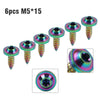 Motor 6pcs M5x15mm Titanium Torx Head Self Tapping Screws