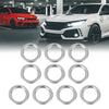 Toyota 10pcs M12 Silver Tone Oil Drain Plug Gaskets