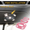 Jeep Wrangler JL JLU (2018-2024) Pink Roof Reading Light Lamp Cover Trim