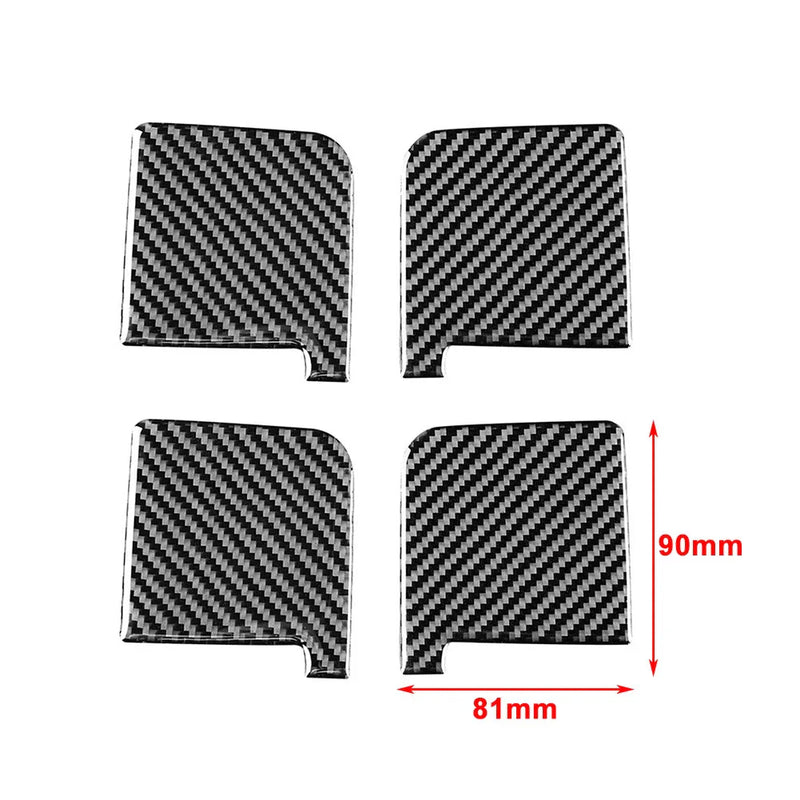 Toyota Tundra 4 x Red Carbon Fiber Door Handle Bowl Covers (2014-2021)