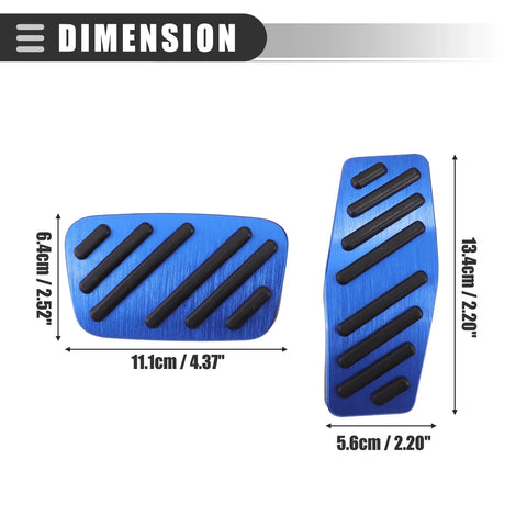 Chevrolet Cruze (2009-2020) Black Blue Brake & Accelerator Pedal Covers