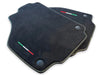 Ferrari 488 GTB Black Tailored Carpets with Alcantara Leather Floor Mats
