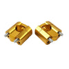 Dirt Pit Bike ATV Gold Fat Bar Mount Clamps Risers Adaptor 7/8 to 1-1/8
