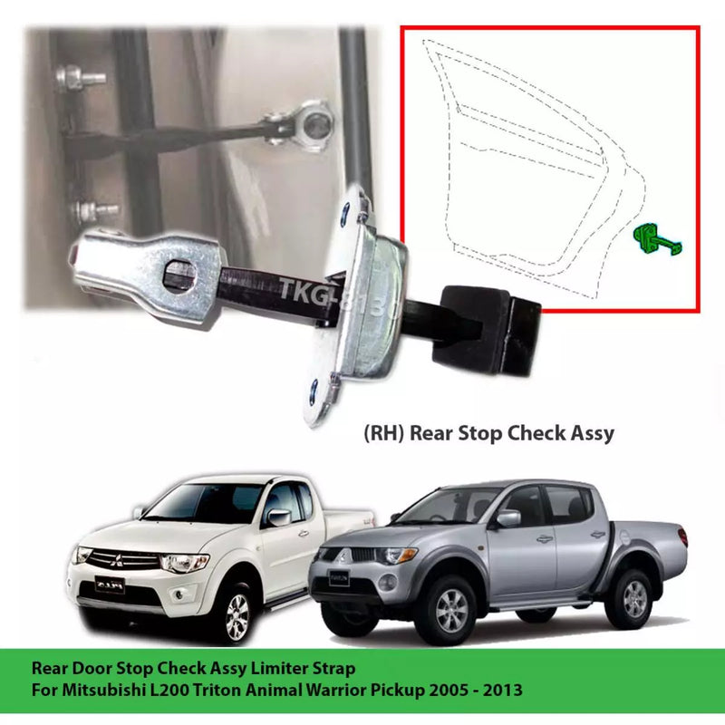 Mitsubishi Triton L200 Right Rear Door Stop Check Limiter Strap (2005-2013)