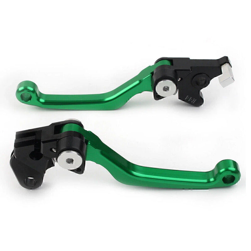 Kawasaki KLX250 D-Tracker CNC Green Pivot Dirt Clutch Brake Levers (1993-1997)