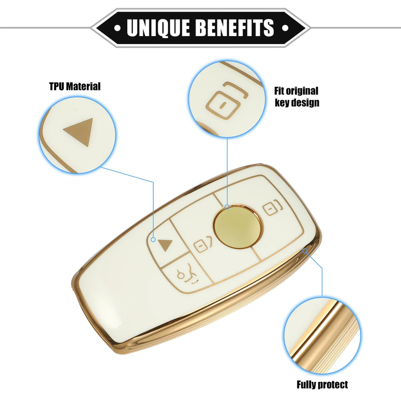 Mercedes Benz G-Class (2017-2021) TPU White Key Fob Shell Cover Case