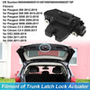 Peugeot 208 Rear Trunk Latch Lock Actuator (2012-2019)