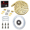 Yamaha Warrior 350 89-04 Gold O-Ring Chain 98 Links & Drive Sprocket Kit