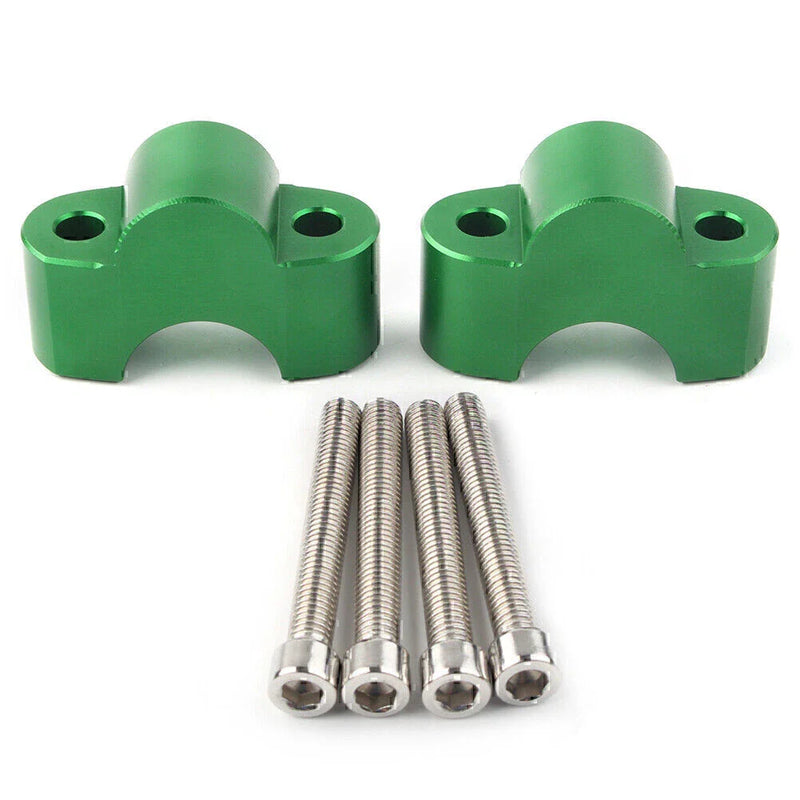 Kawasaki Z900RS Green Handlebar Riser Adapters (2018-2020)
