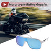 Motorcycle Set 1 x Motorcycle Riding Goggles Blue Lens Black Frame
