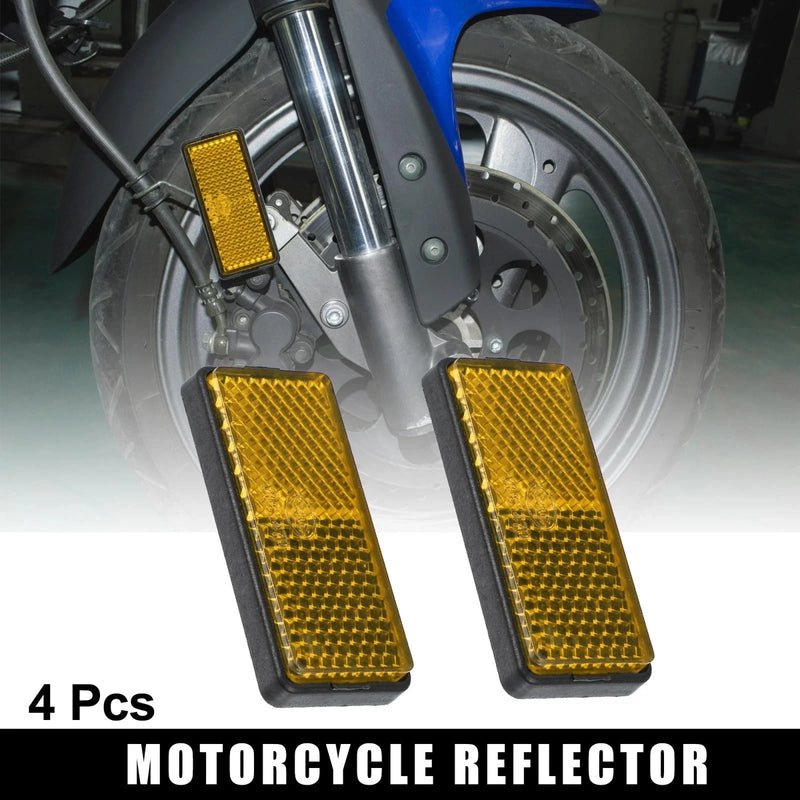 Make Model 2 x 56mm M6x1.0 Orange Motorcycle Screw Mount Warning Reflector