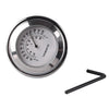 Motorcycle Chrome White 7/8" Handlebar Temp Dial Clock Thermometer