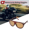 Motorcycle Riding Goggles Brown Lens Reddish Brown Frame Tri-acetel Cellulose