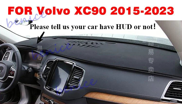 Volvo XC90 Dashboard Cover / Black Leather / Dash Pad (2015–2023)