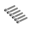 Motorcycle Bike 6pcs M10x60mm Titanium Torx Head Flange Screws