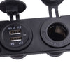 Car Truck 12-24V Dual USB Charger Socket Plug Panel