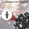 Honda Prelude 1992-1996 2.2L 2.3L Black 100 Pcs Front Fender Skirt Clips