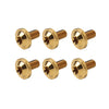 Bike Motorcycle 6 x Gold Titanium M6x15mm Torx Head Bolts