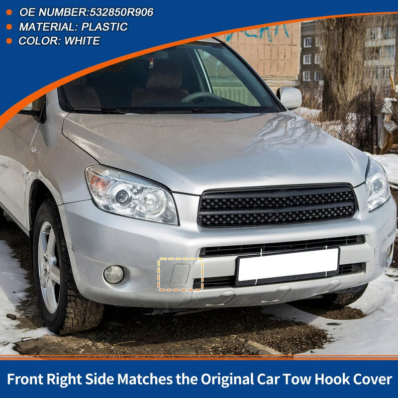 Toyota Rav4 (2009-2011) - White Front Tow Hook Cover