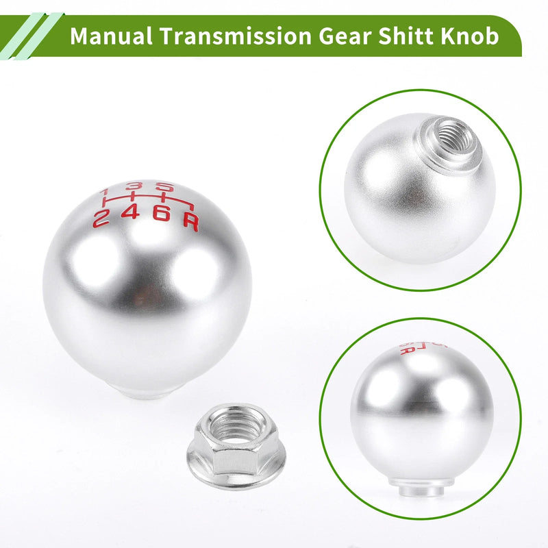 Honda Accord (1990-1997) - Aluminum Alloy Silver Tone 6 Speed Gear Shift Knob