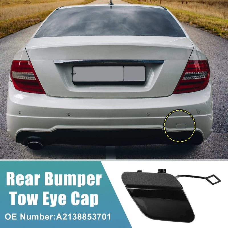 Mercedes E-Class (2017-2023) Glossy Black Rear Bumper Tow Hook Cover