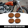 4 x M6x1.0 Orange Universal Round Screw Mount Reflective Warning Reflector